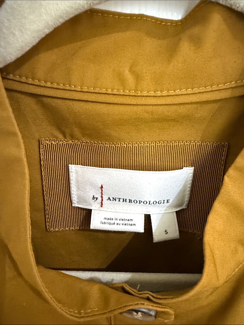 Anthropologie Sleeveless Belted Tea Length Dress - Mustard/Tan in Size Small - Picture 4 of 5